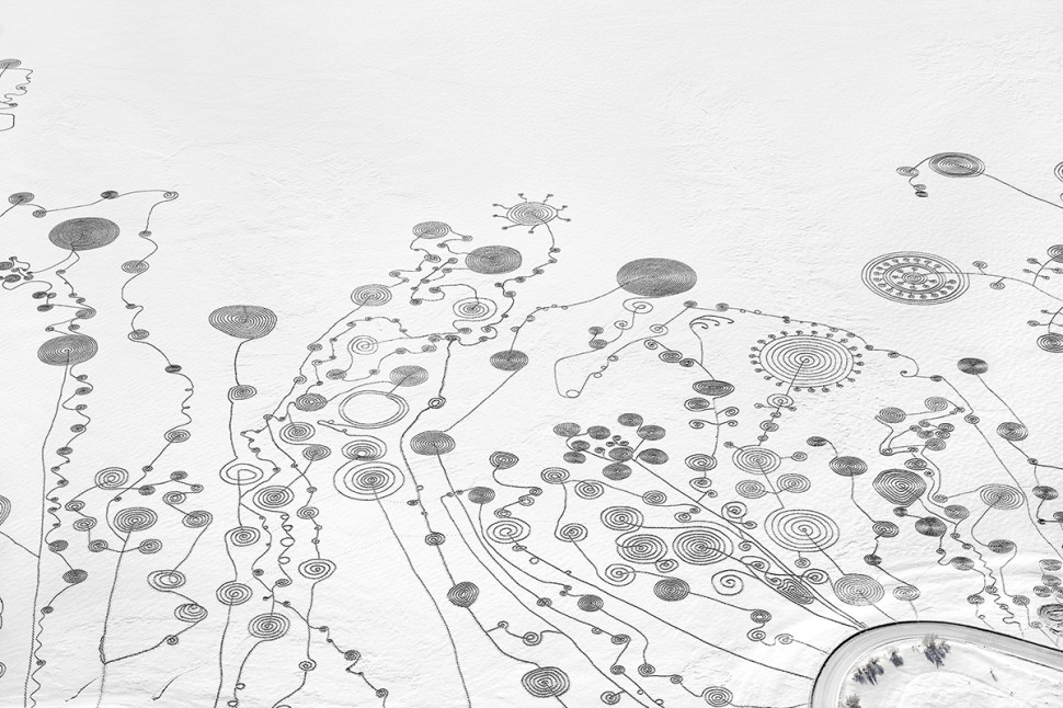 Snow Drawings at Catamount Lake, Colorado, 2013