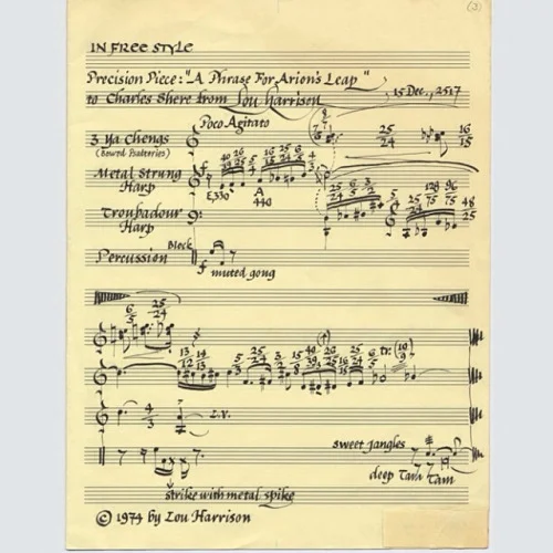 Score sample of Lou Harrison