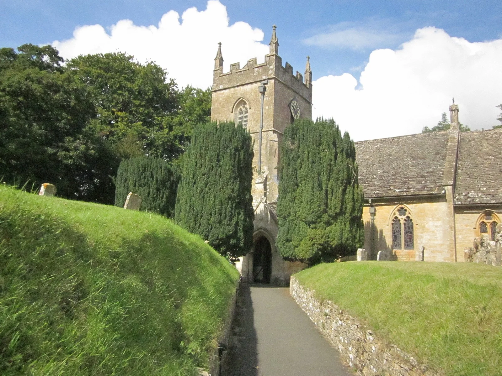 The Church of St. Peter in Upper Slaughter. The church register dates back to 1538.
