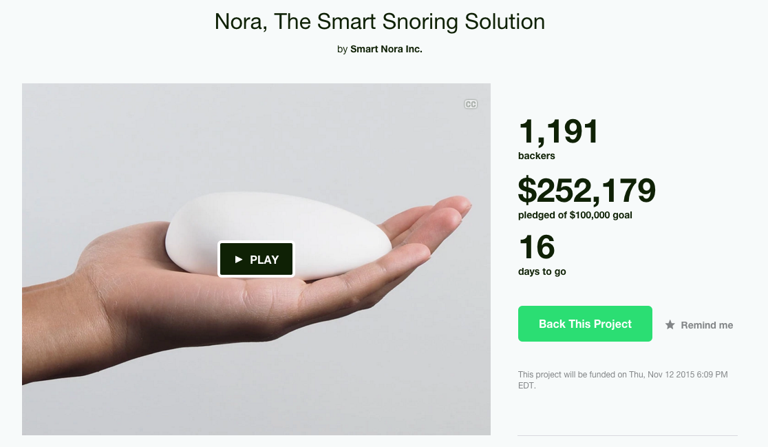 A friend's Kickstarter page that is already 150% over their funding goal, less than halfway through the campaign - funding and validation rolled up in one!
