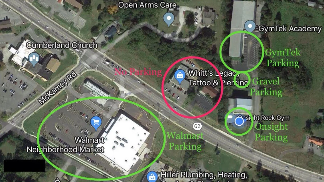 IMPORTANT PARKING INFORMATION: PLEASE PARK ONLY IN THE DESIGNATED AREAS MARKED IN GREEN