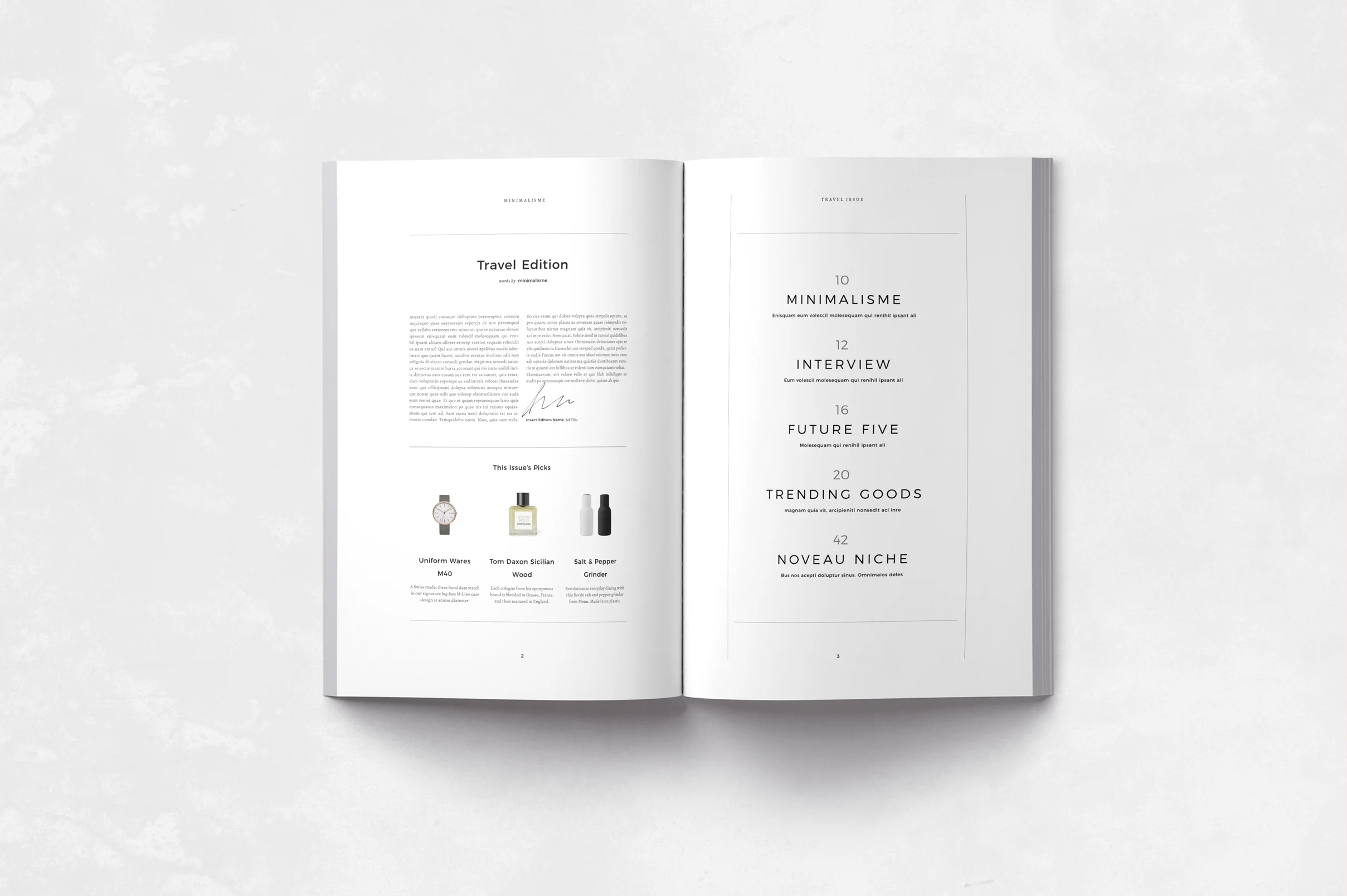 Magazine Minimalisme by Temply