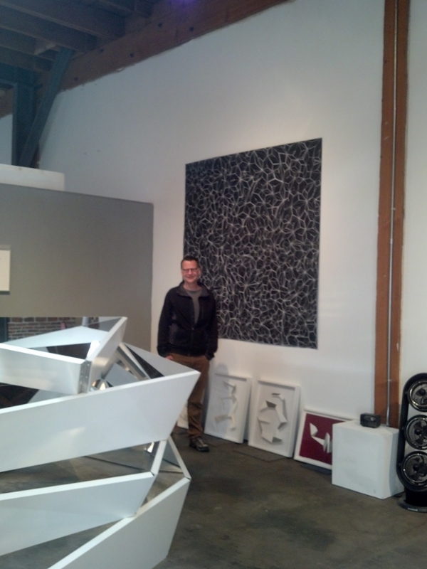  Timothy Nolan in his studio in DTLA. 