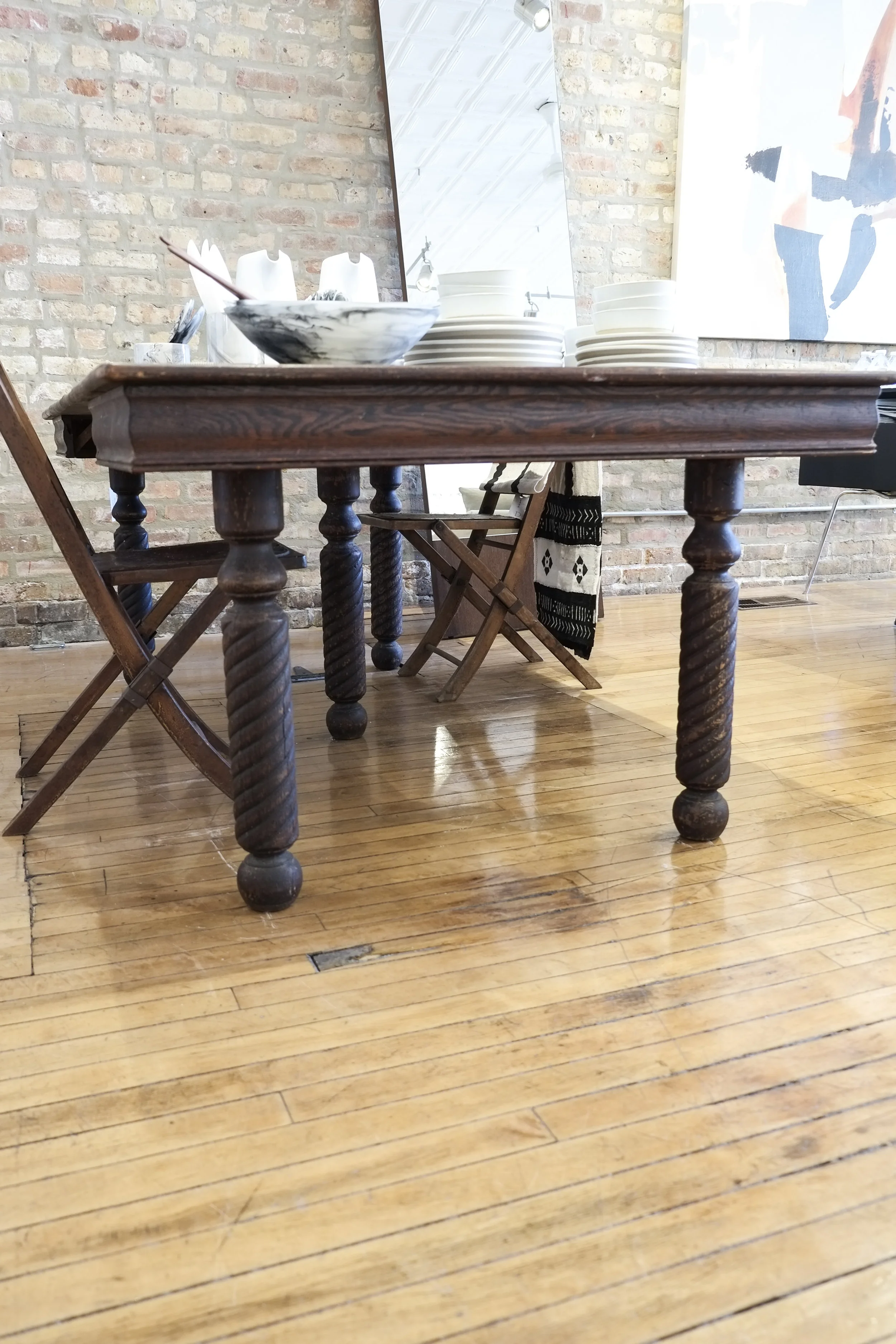 rustic dining table
