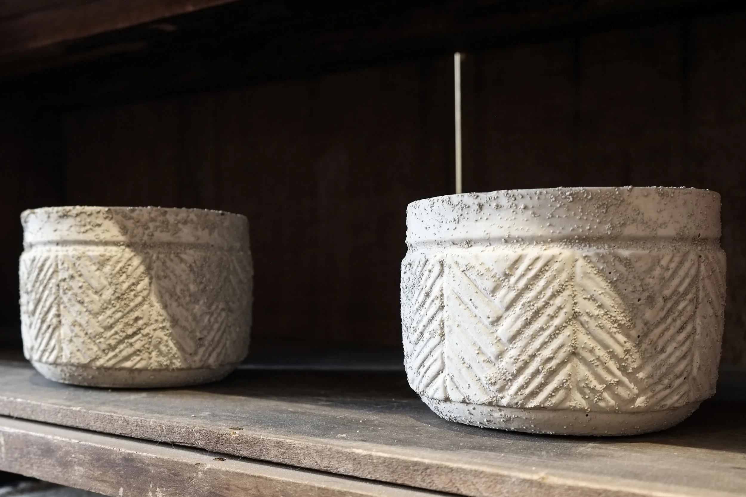 Ceramic Herringbone Pot