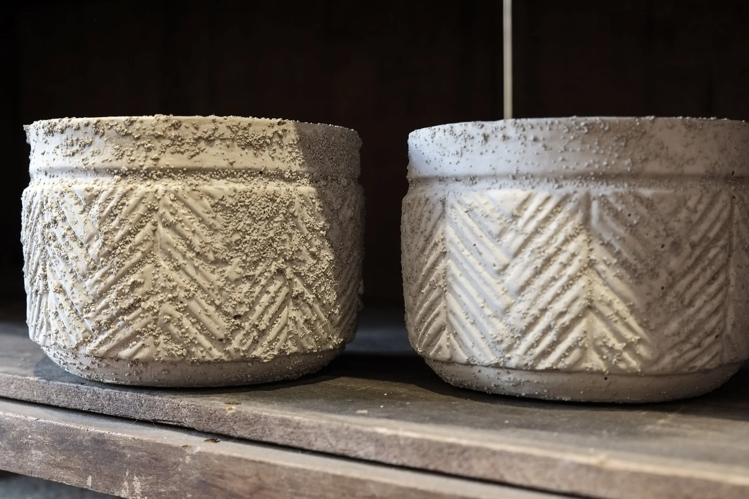 Ceramic Herringbone plant Pot