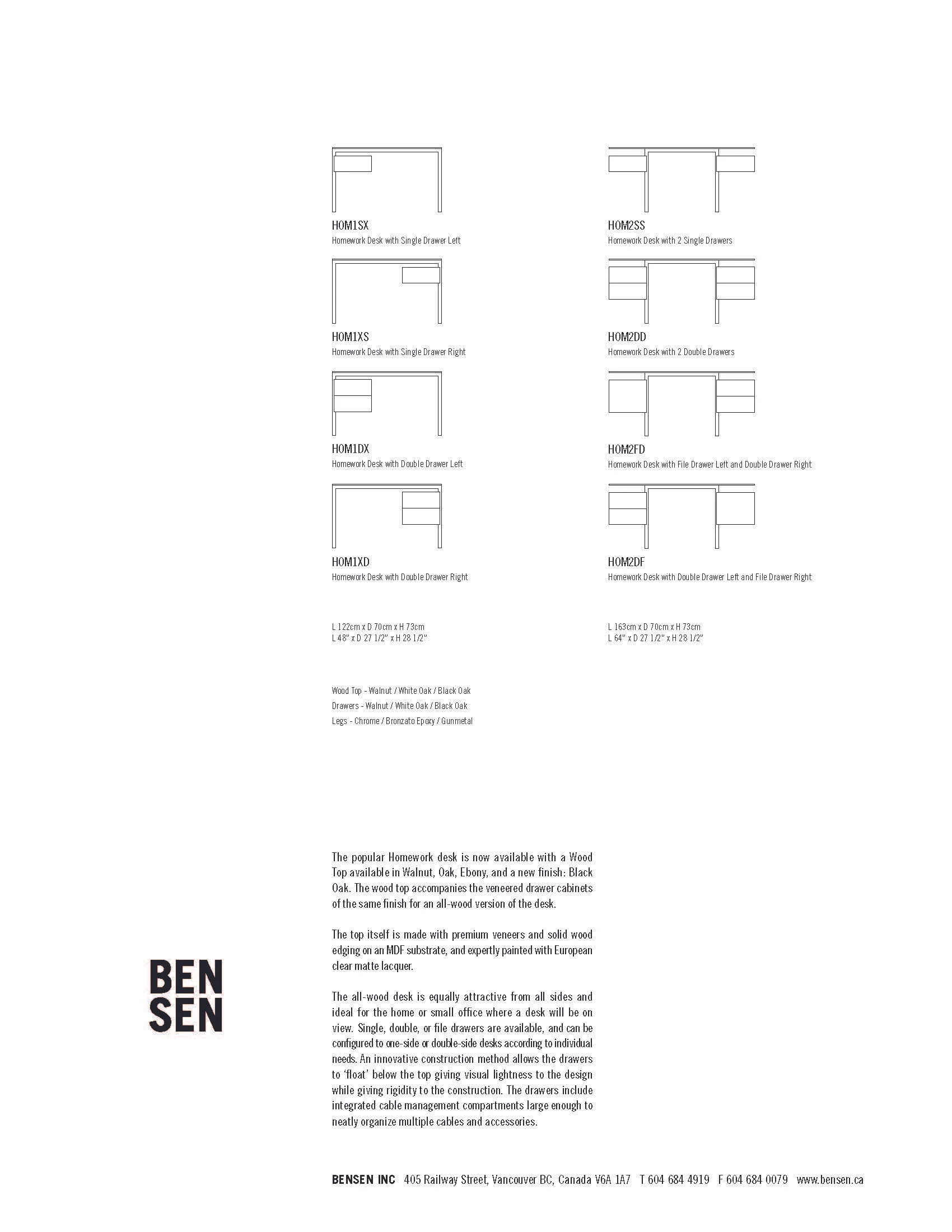 Homework Wood Top By Bensen tear sheet