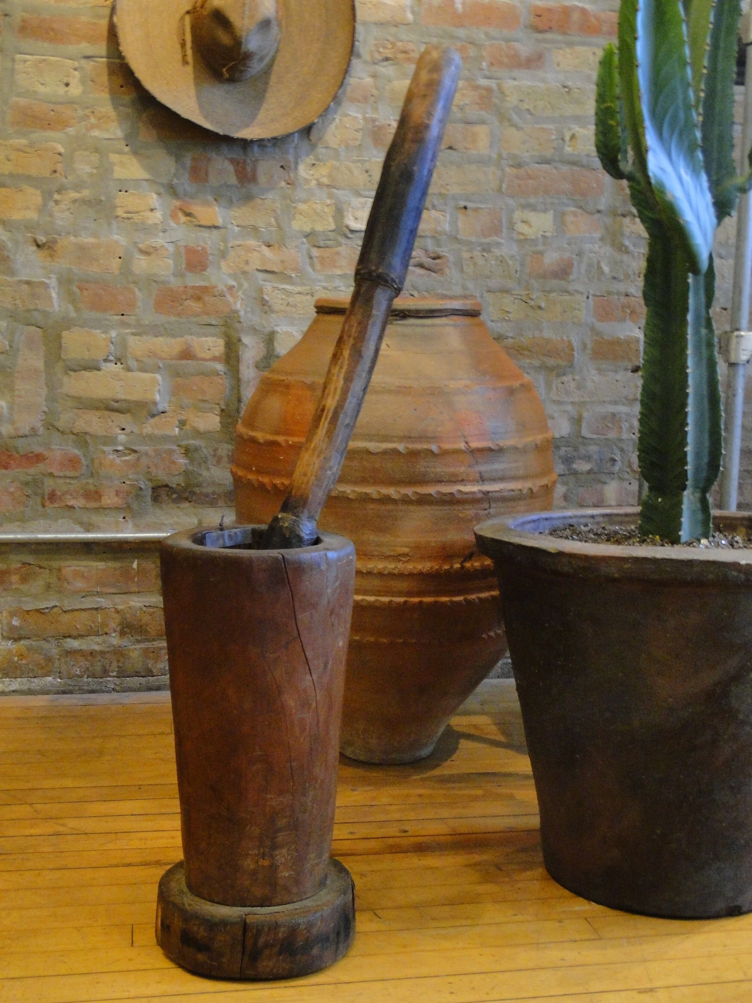Primitive Wood Mortar &amp; pestle