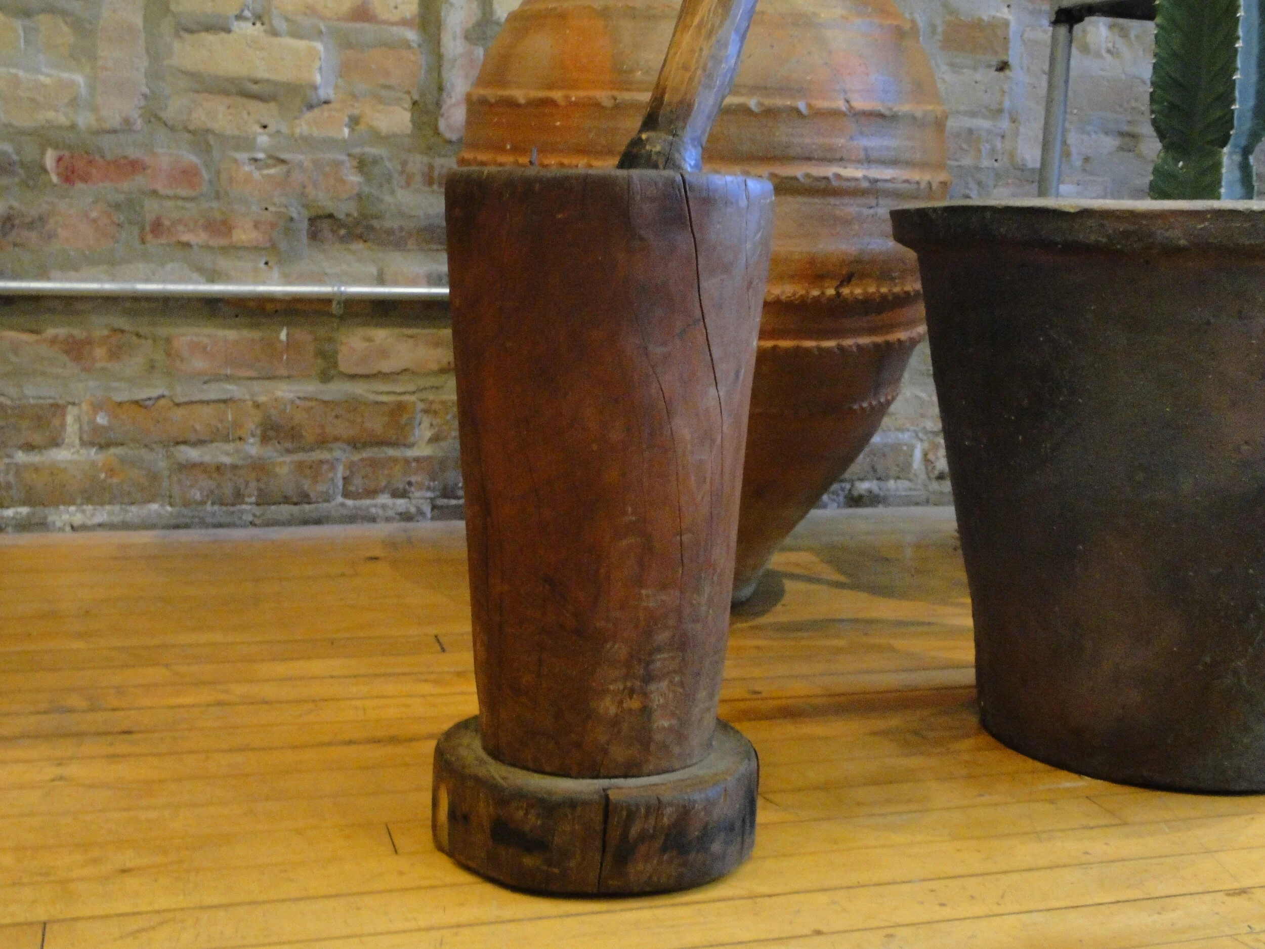 Primitive Wood Mortar &amp; Pestle
