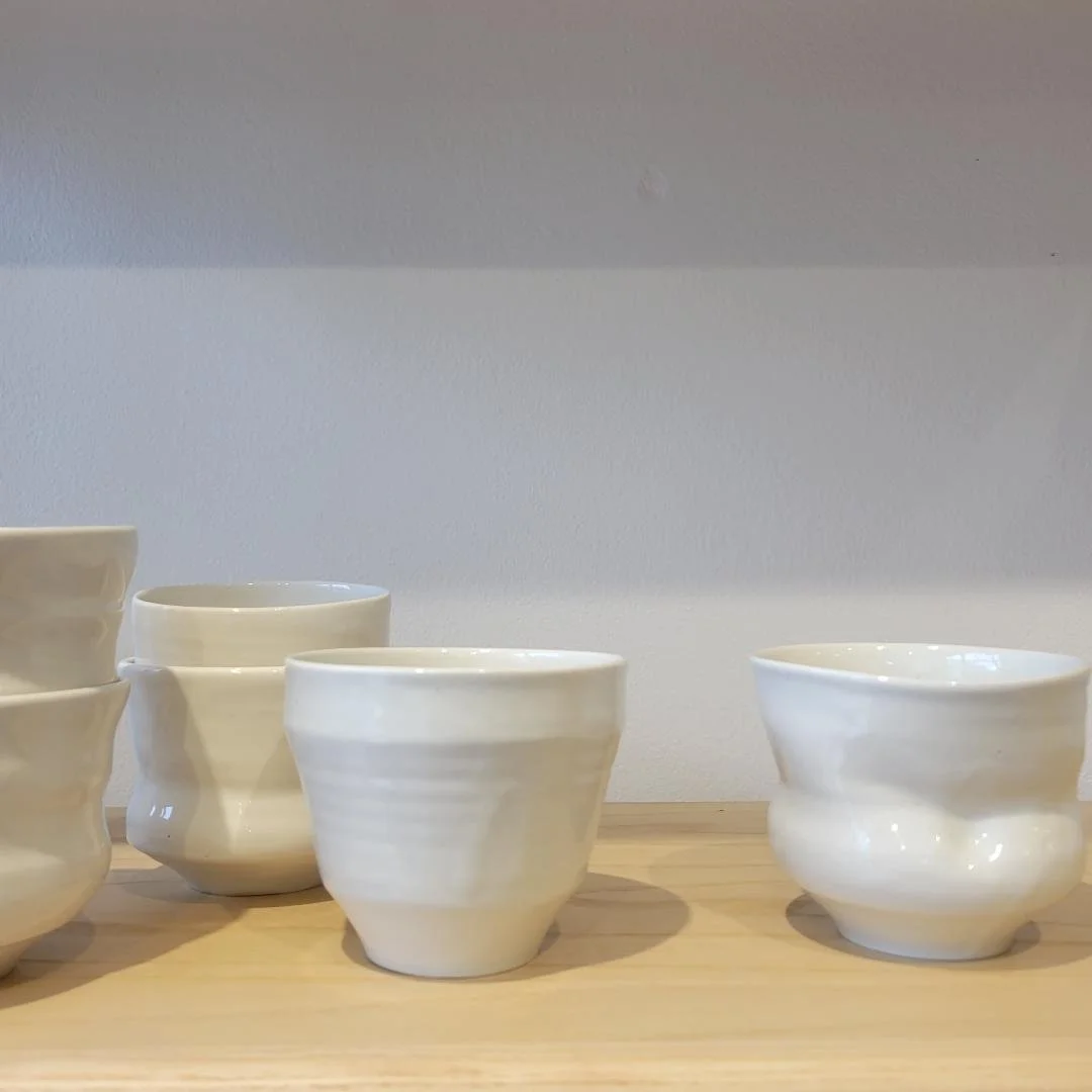 Porcelain Wine Cups s/2