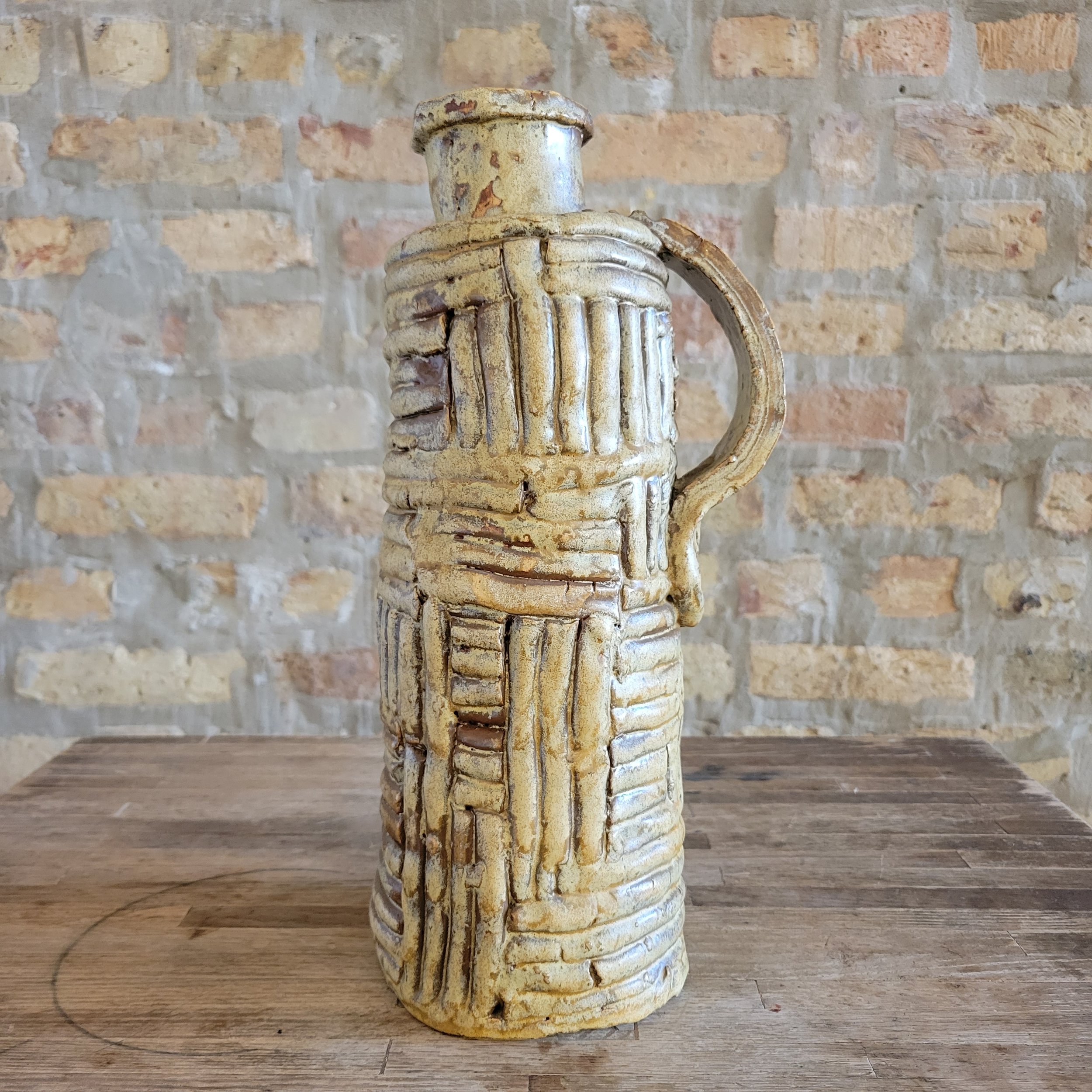 Found Hand built Stoneware jug