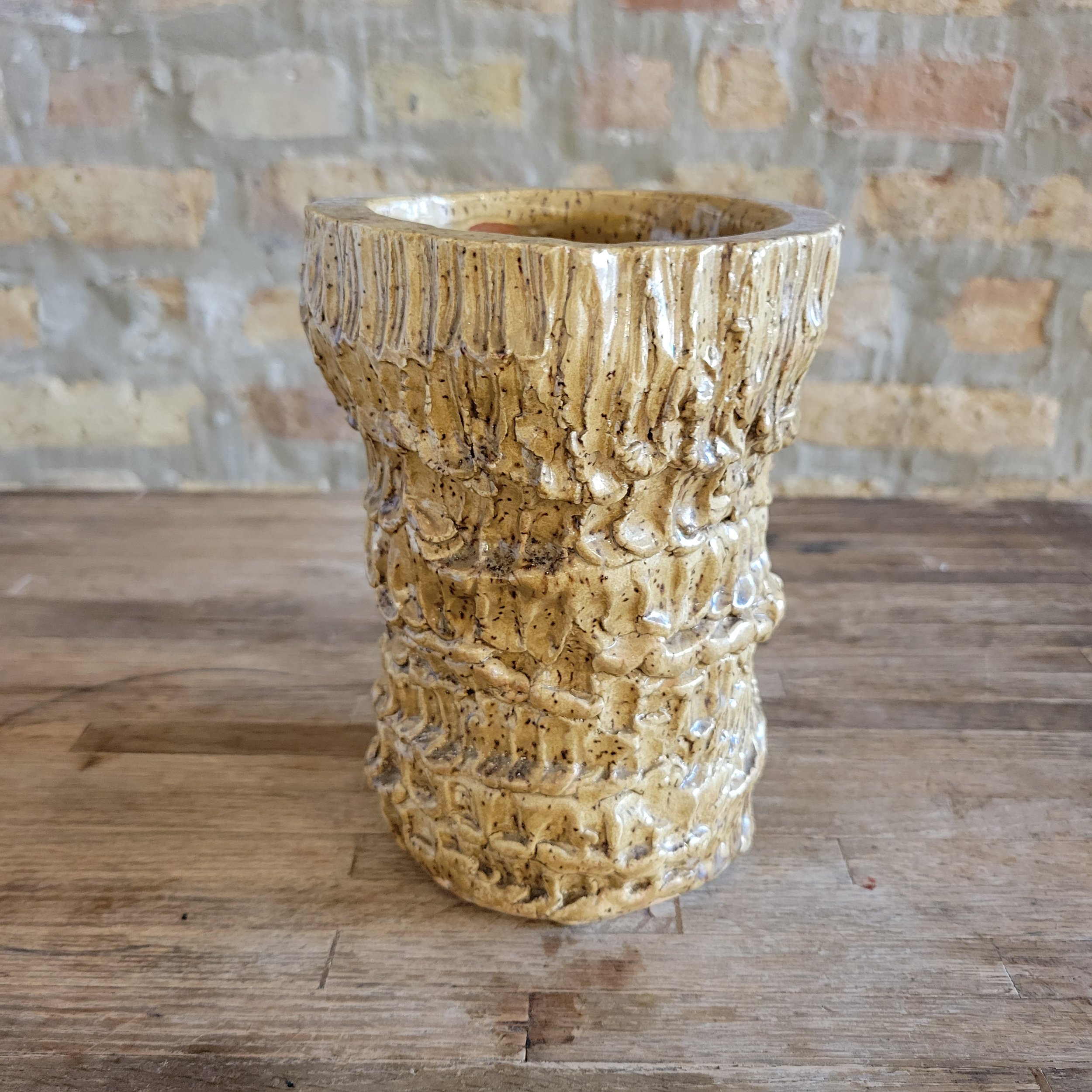 found sculpted hand built vase (Copy)