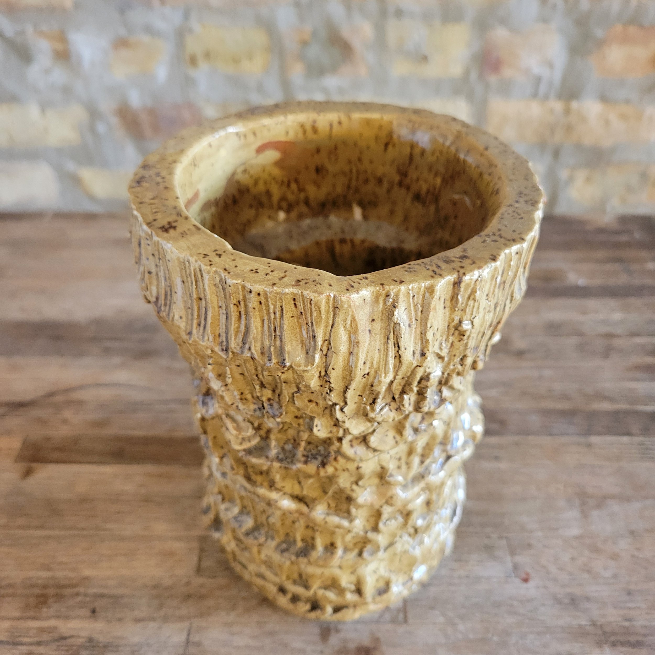 found sculpted hand built vase (Copy)