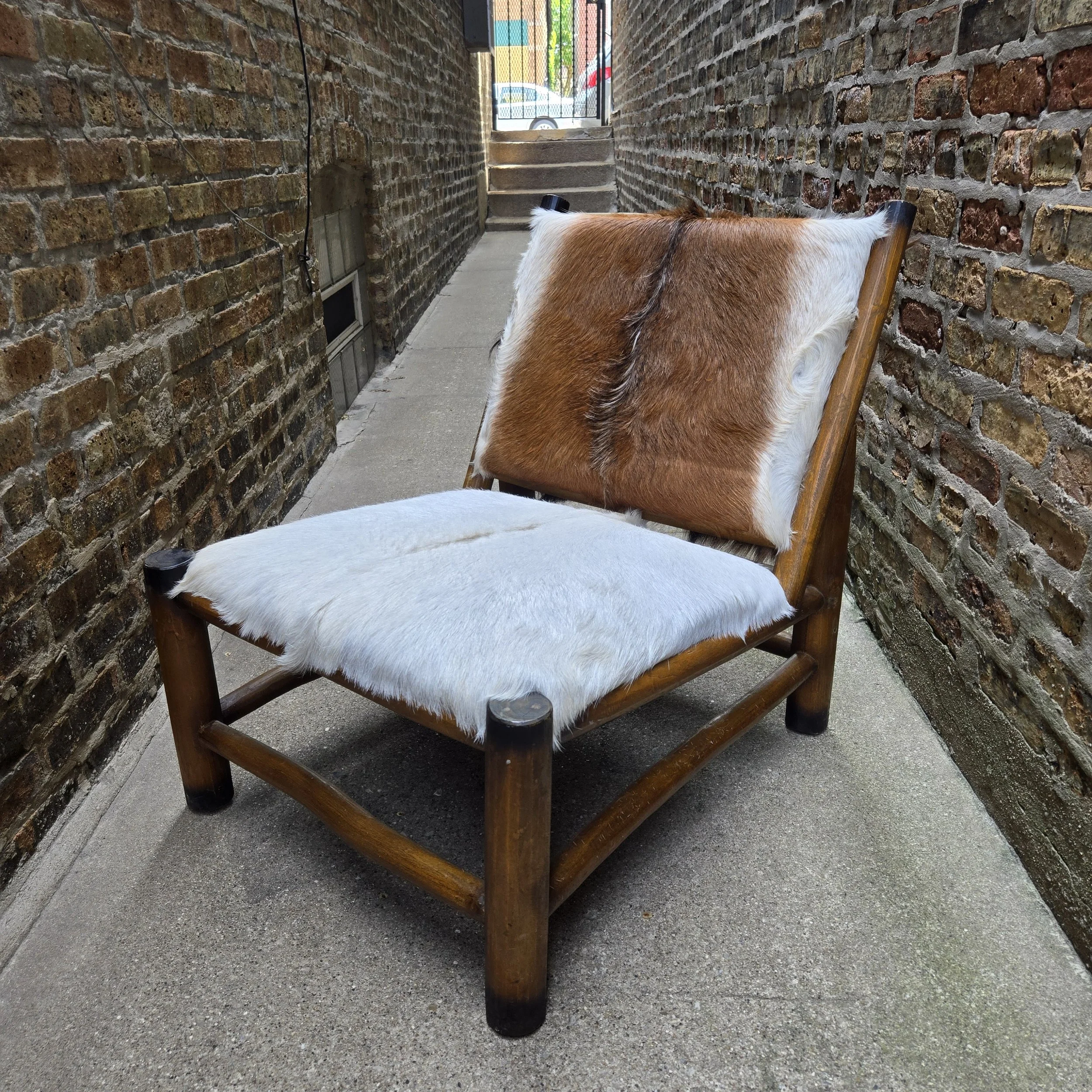 Hide Covered Lounge Chairs s/2