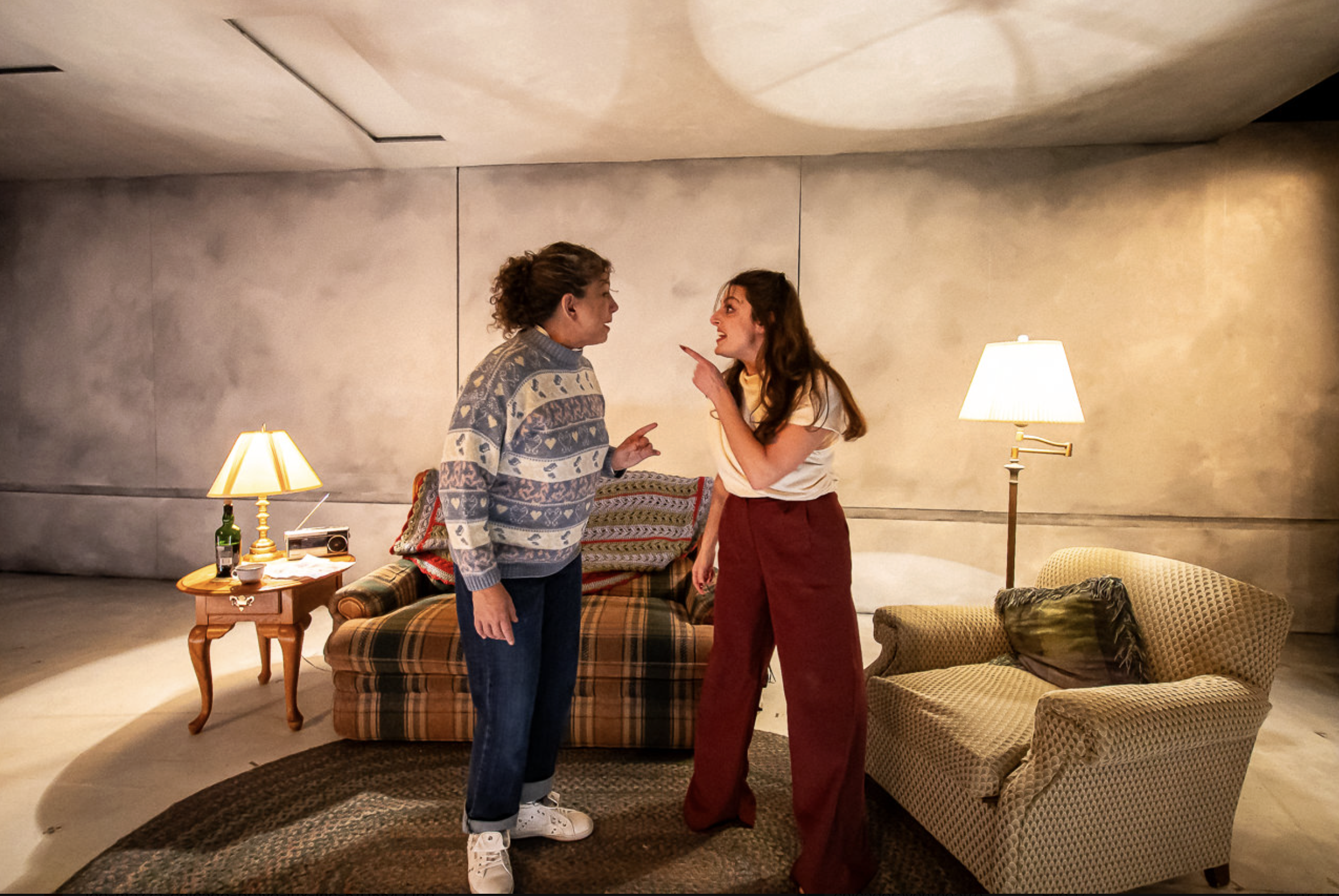  “Costume designer Anna Wooden has helped highlight the distinction between these two women. While Marlene is dressed in her business attire, Joyce is more disheveled, wearing a sweater and jeans that seem appropriate for her very different lifestyle