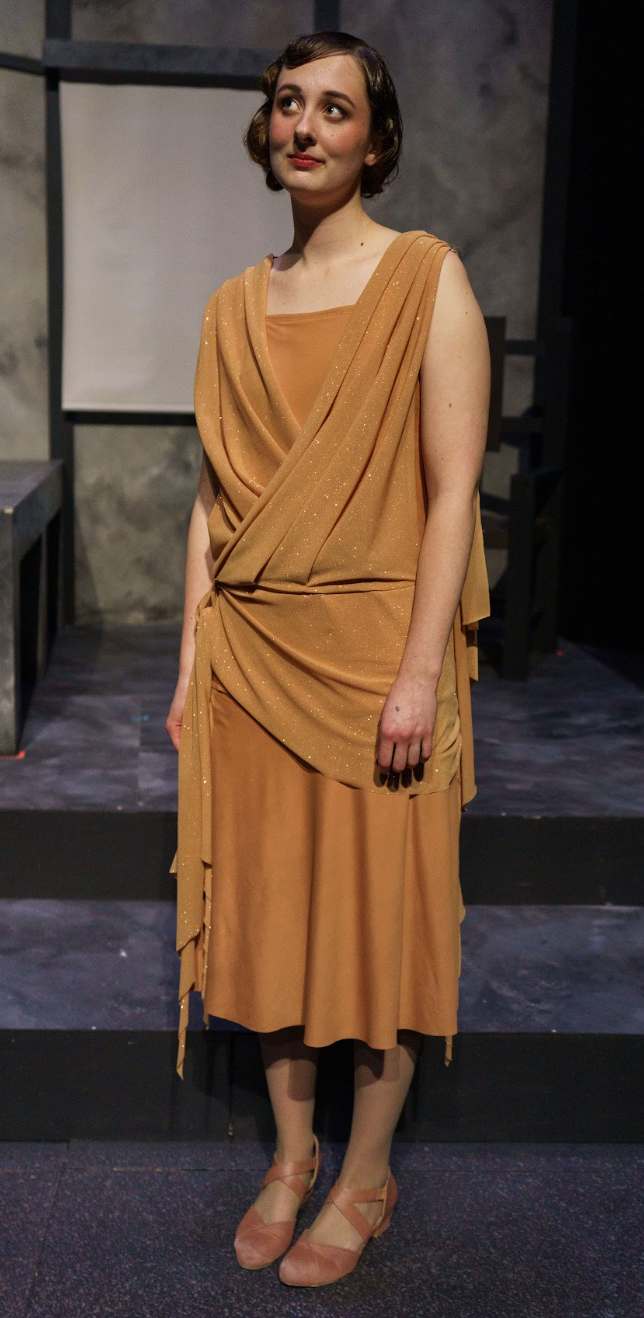  1920s evening dress. Built in stretch to accommodate onstage changes. Designed by Michelle Collyar. 