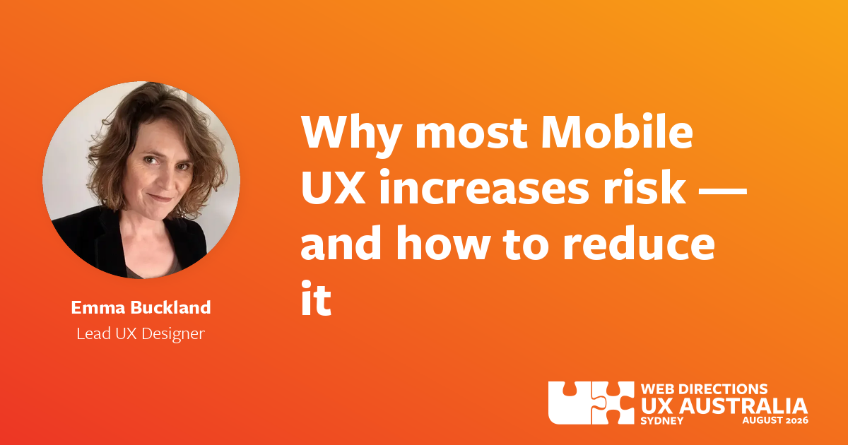 UX Australia speaker card 