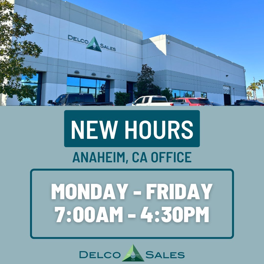 To better assist and serve our customers, we have extended our operating hours. Starting next Monday, May 6th, we will begin opening at 7am at our Anaheim location. This adjustment will enable customers to place orders and arrange for will calls earl