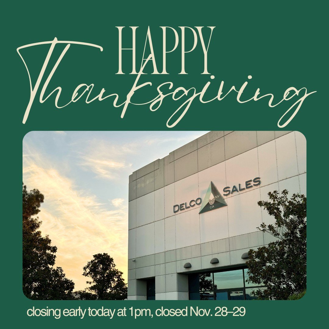 Happy Thanksgiving from all of us at Delco Sales! 🦃🍂 We're grateful for our incredible team, partners, and customers who make what we do so meaningful. Wishing you and your loved ones a day full of joy, gratitude, and delicious food! 🍁 The office 