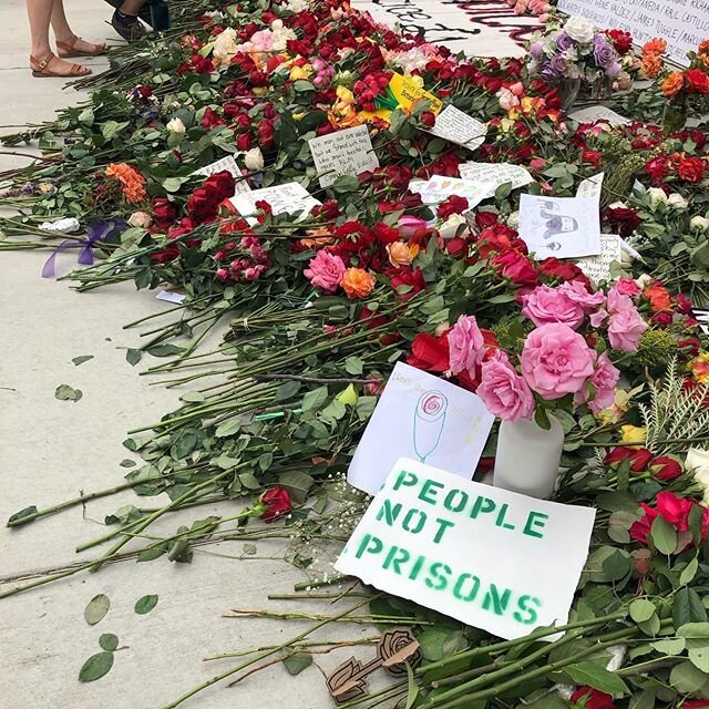 Thank you @justicelanow for organizing this beautiful demonstration #rosefromconcrete #blacklivesmatter #istandwithyou #demandjusticenow