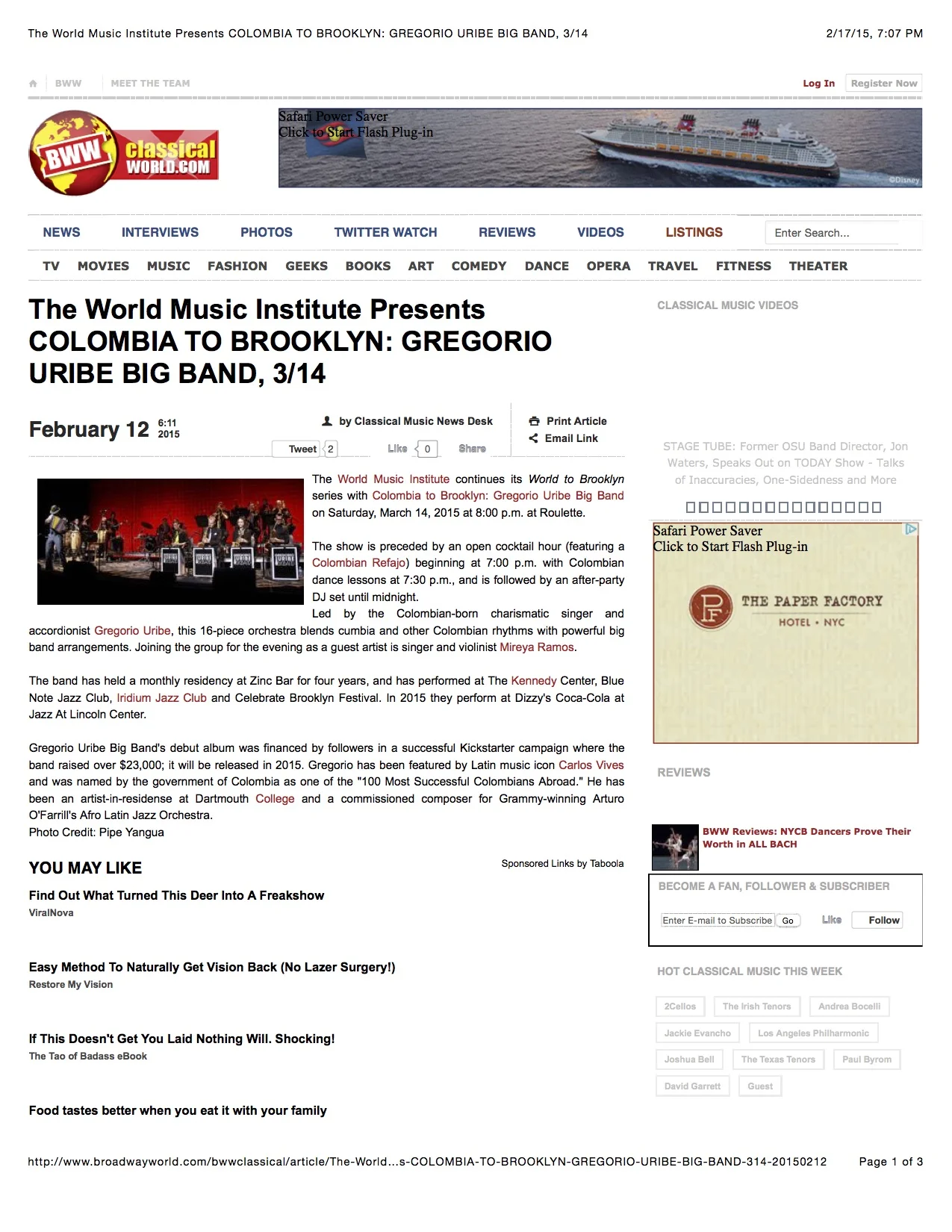 From Colombia to Brooklyn - World Music Institute