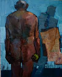 Dawit Abebe, No.2 Background 3, 2014, mixed media painting, 150cm by 130cm 
