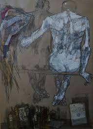 Dawit Abebe, X Privacy 4, 2014, mixed media drawing on paper, 140cm by 100cm 