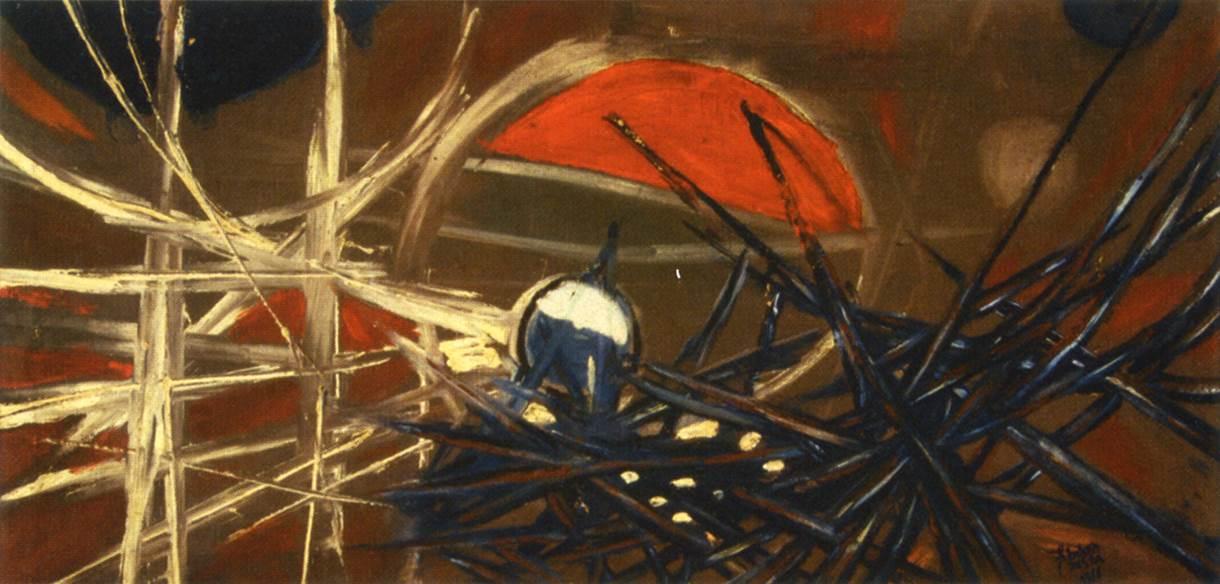 Untitled, oil on canvas, 47 by 97 cm, 1966