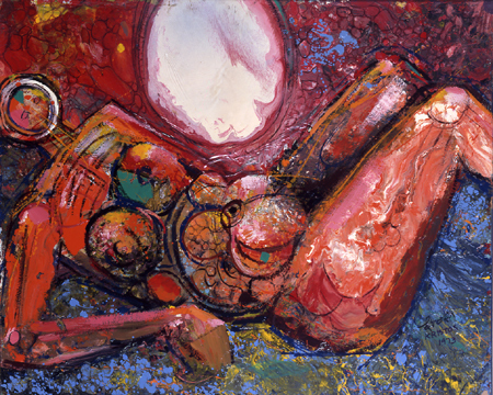Redefining Nude , oil on hardboard, 98 by 81 cm, 1973