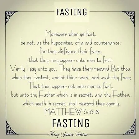The Gospel Of Matthew 6:16-18, Matthew 4:1&amp;2, Matthew 9:14&amp;15. 