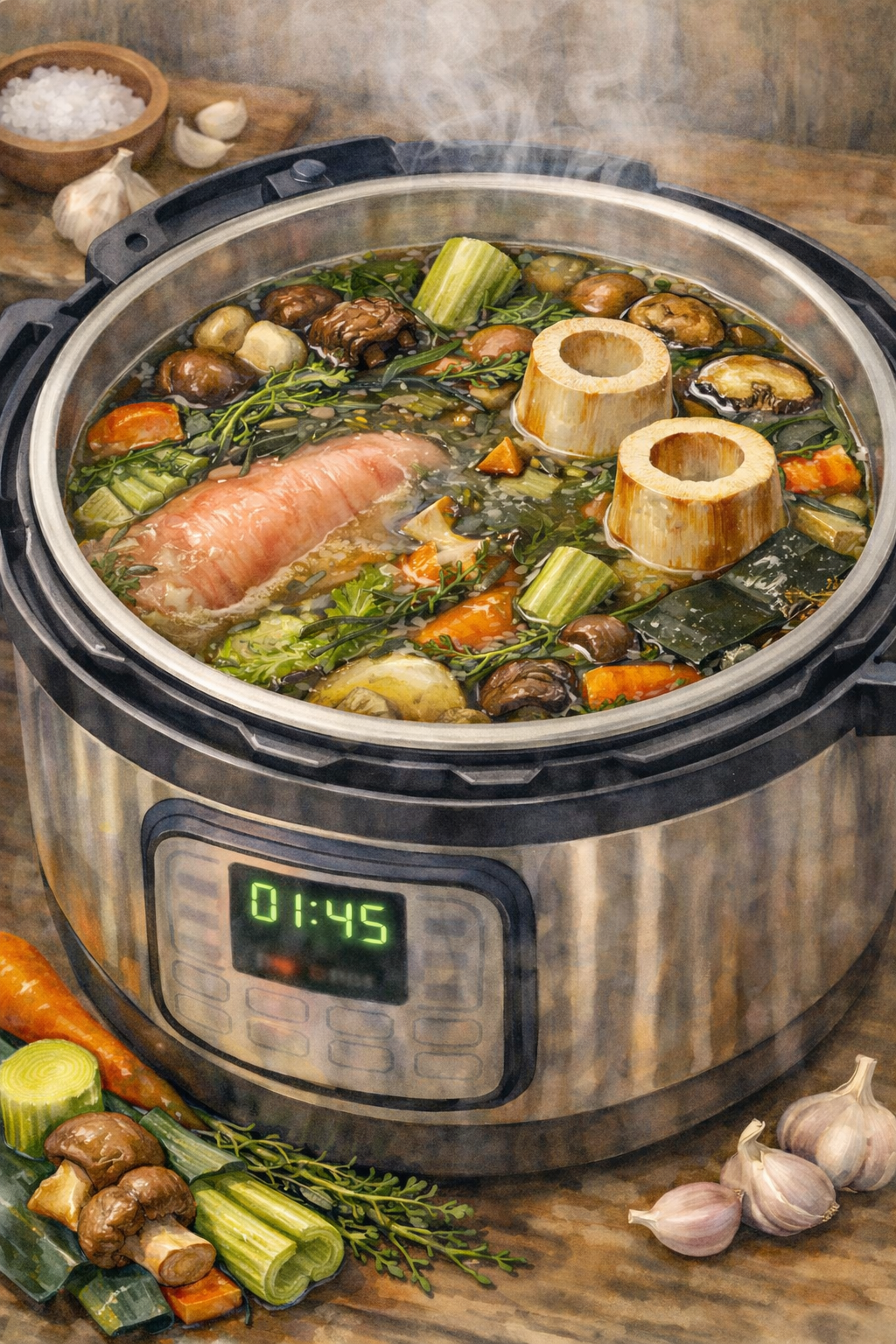 Bone broth på kraftben &amp; grisefødder