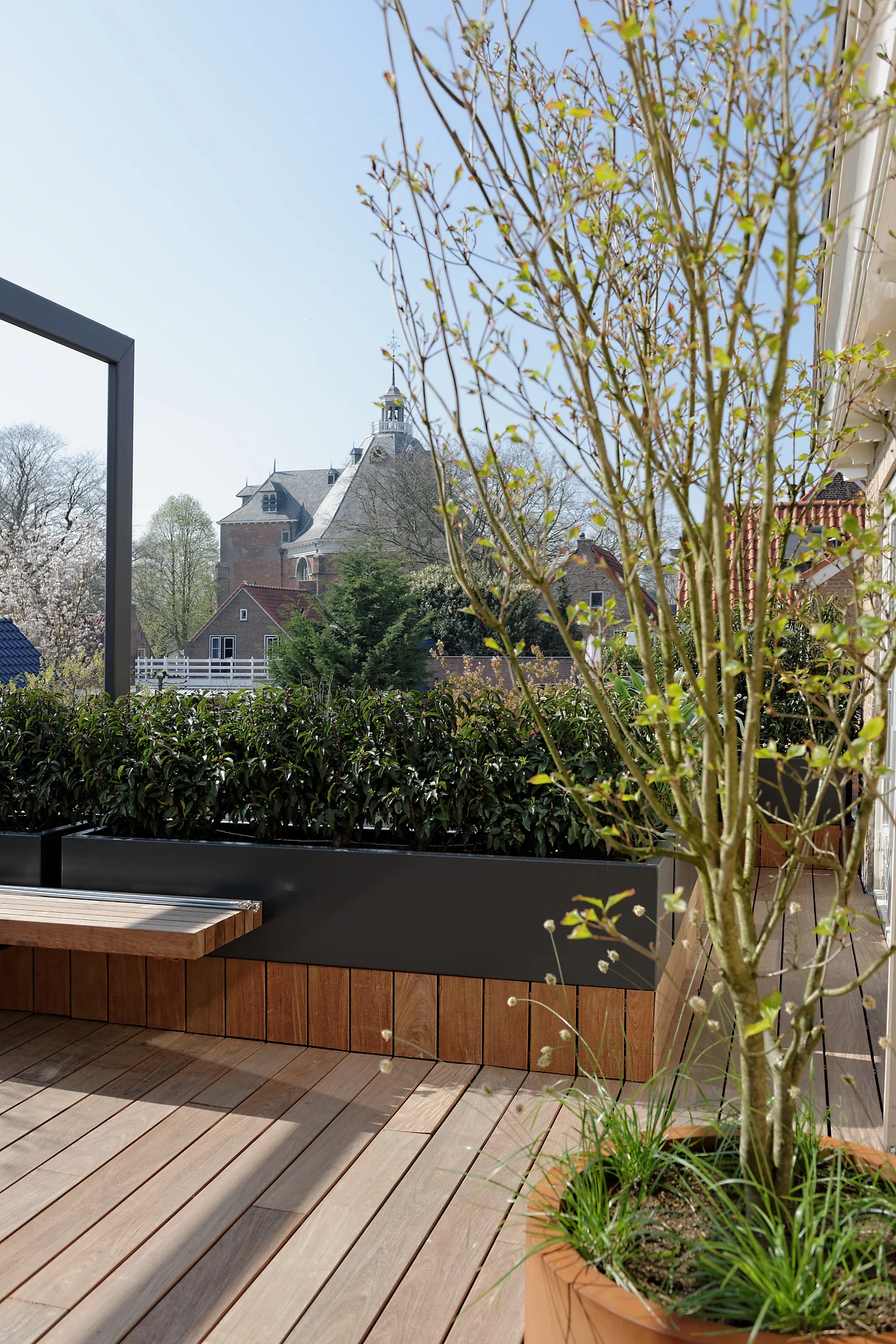 The roof top terrace overlooking Willemstad