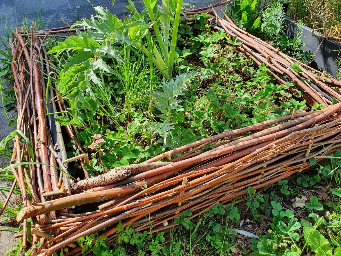 The first raised bed is almost complete  (Copy) (Copy)