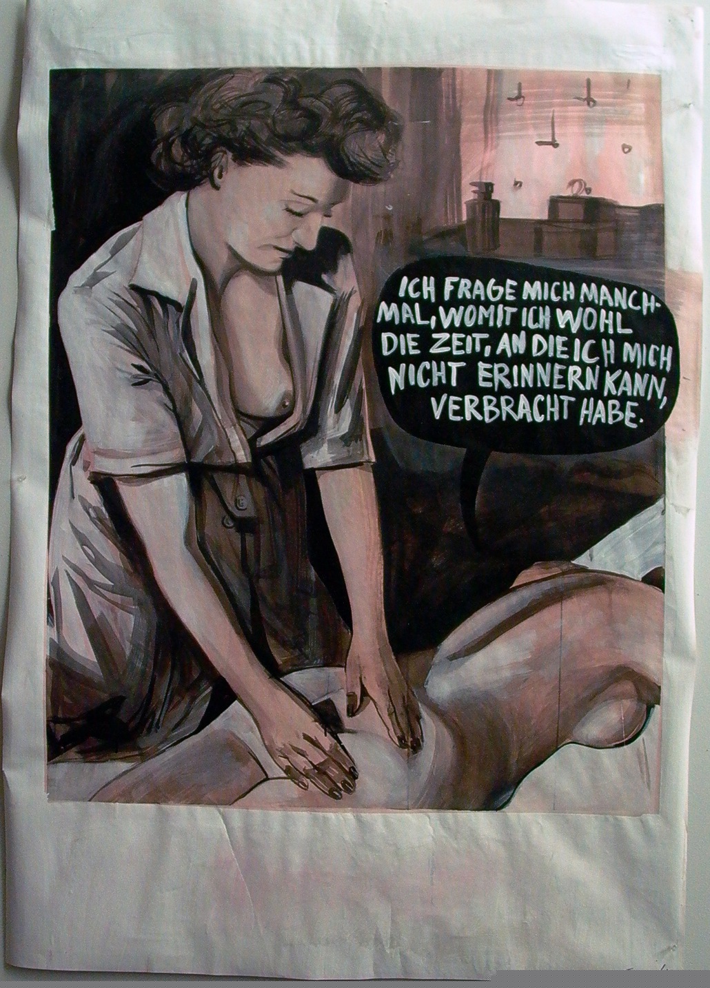 Na Und? , 2010 Ink on paper 163 x 114 cm