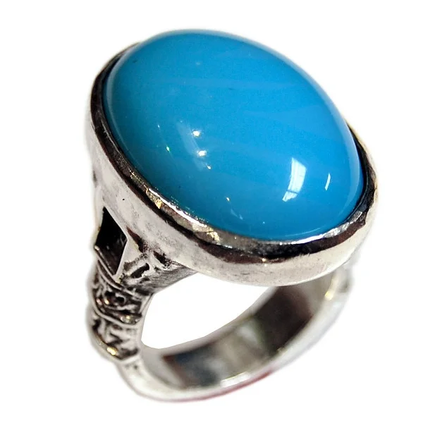 Oval Stone Column Ring