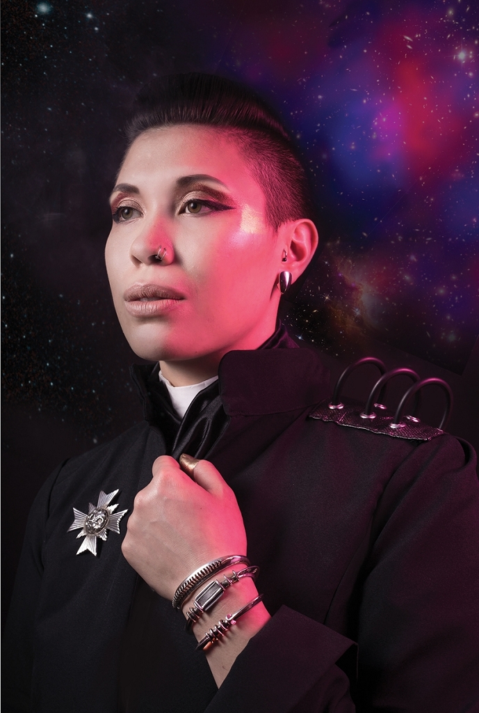 Space Bullet Earrings Horizon Bangle Sublimator Cuff Wrist Vantilator Bangle