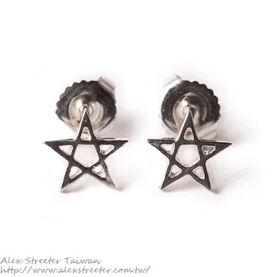 Pentagram Star Earrings