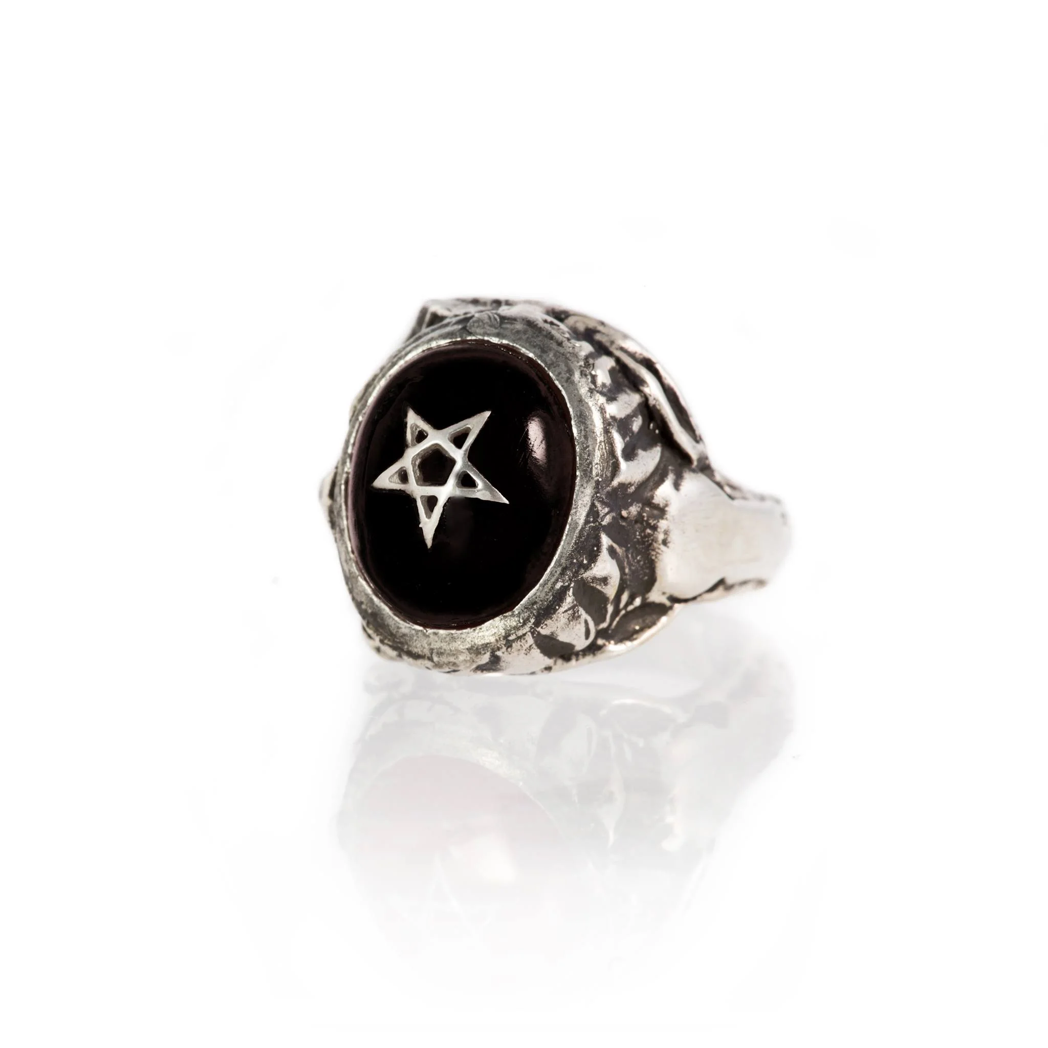 Baby Angel Heart Ring - Black