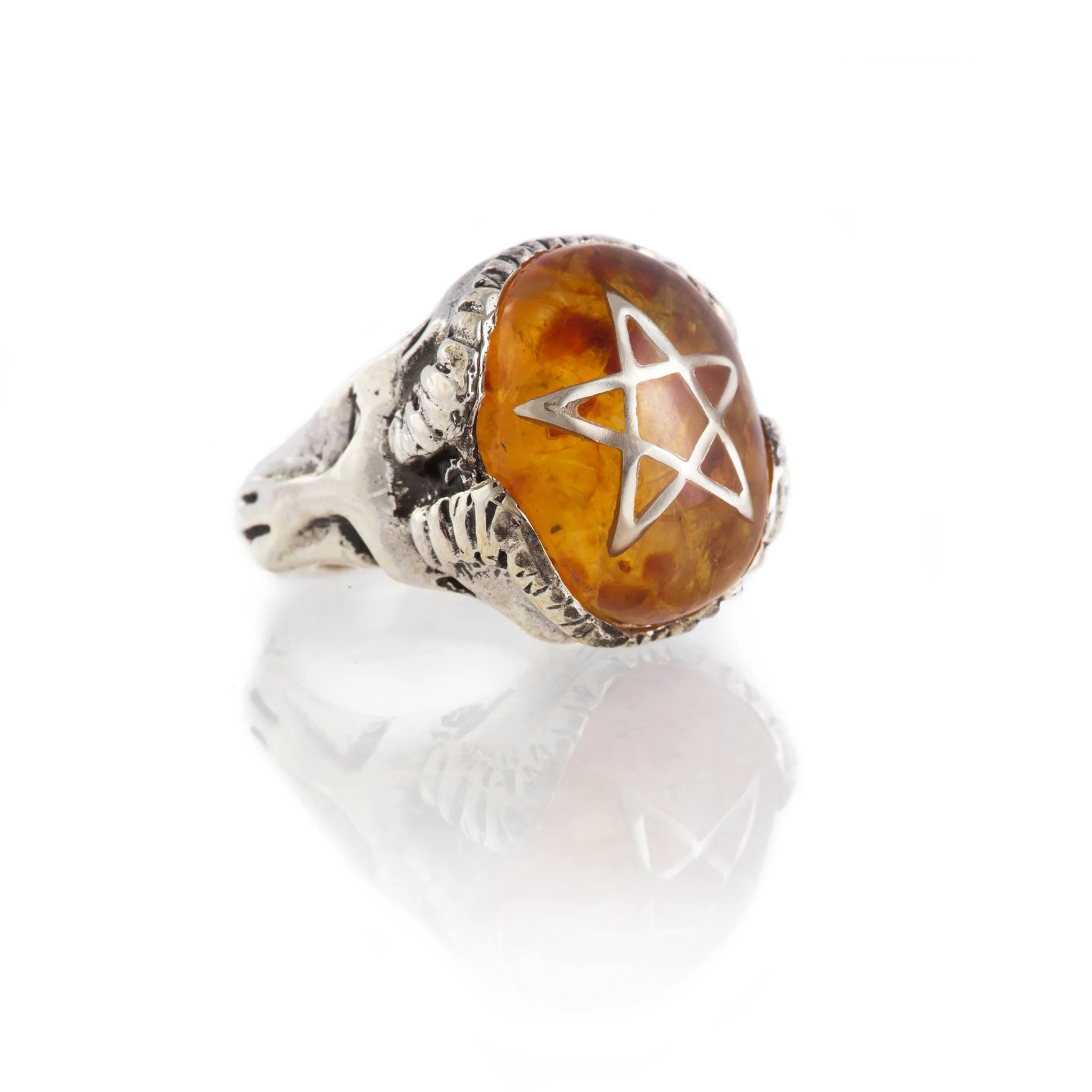 Devil Heart Ring - Amber
