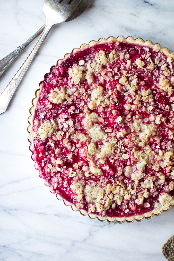 RASPBERRY RHUBARB TART