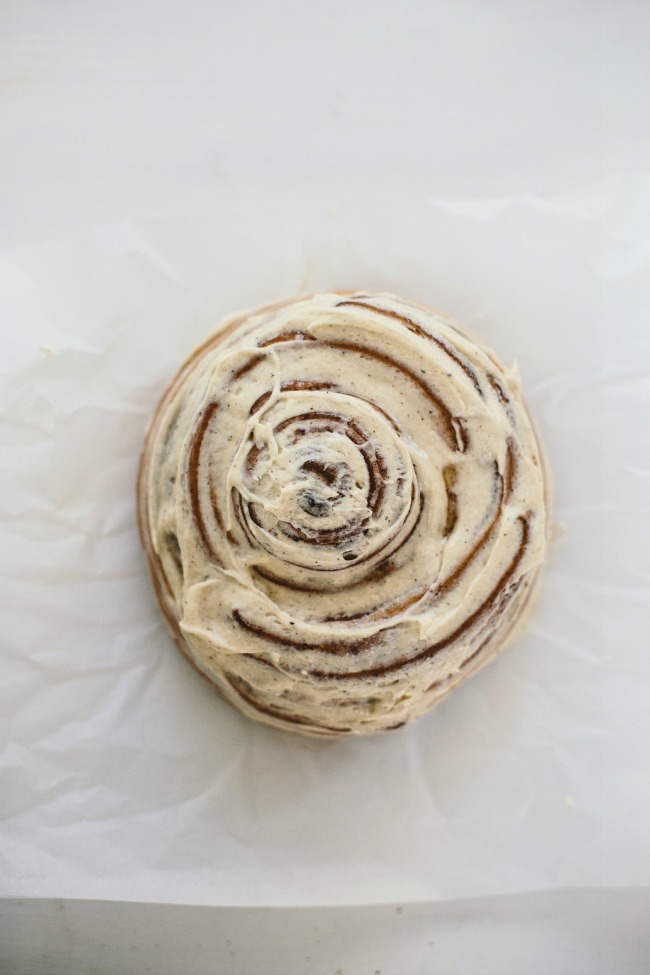 GIANT CINNAMON BUN WITH BROWN BUTTER ICING
