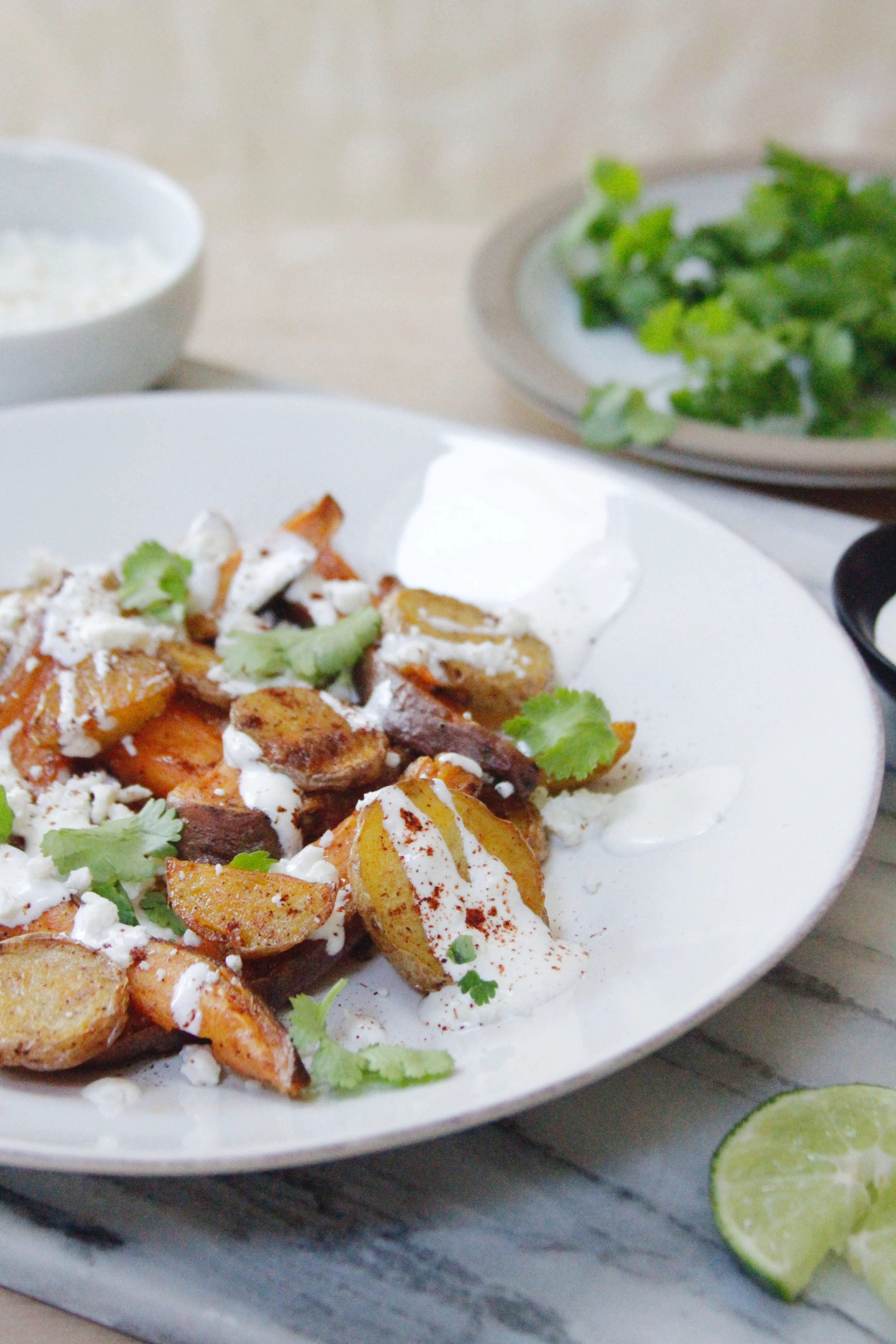 Street corn-style roasted poatoes