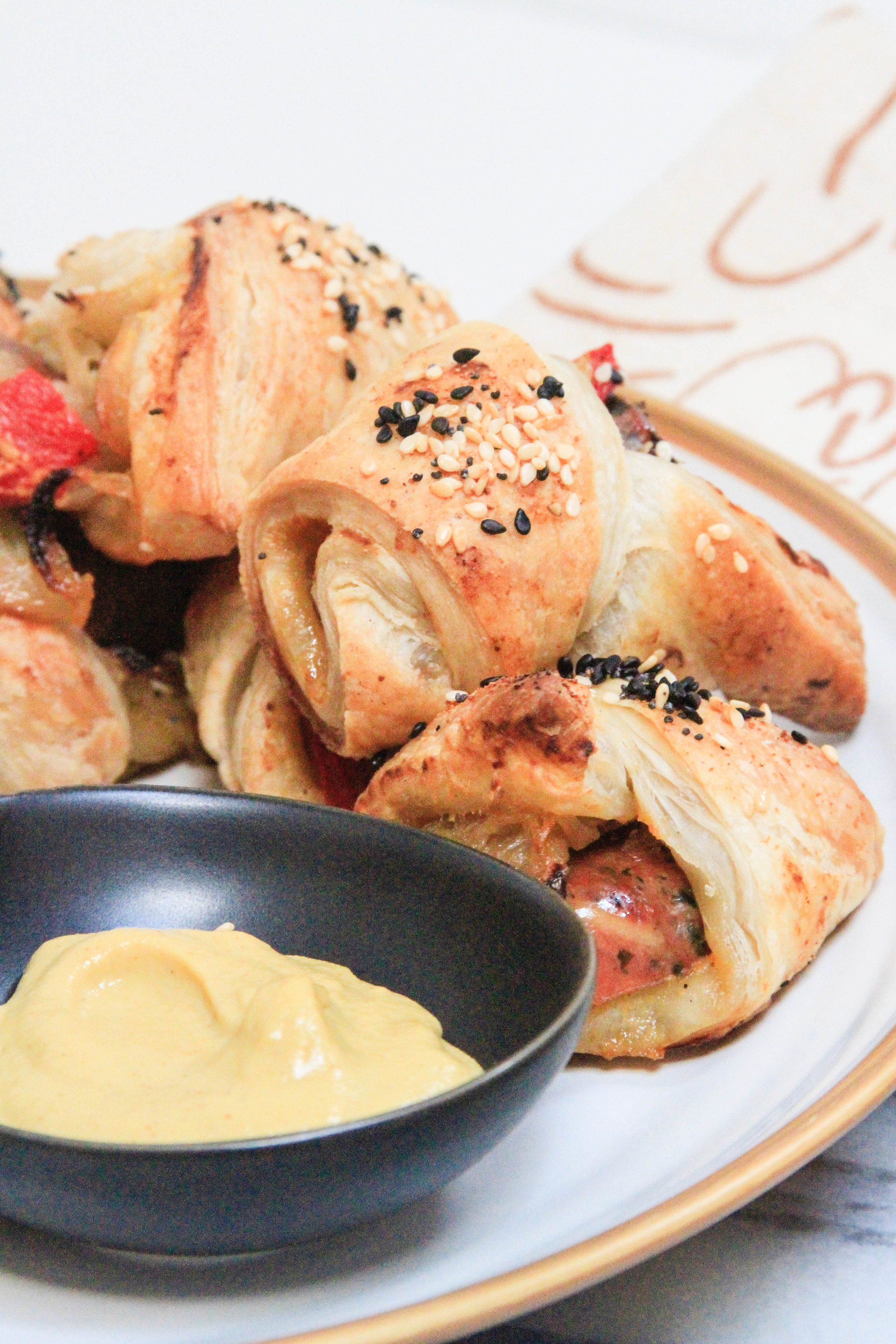 Sausage + pepper pigs in a blanket