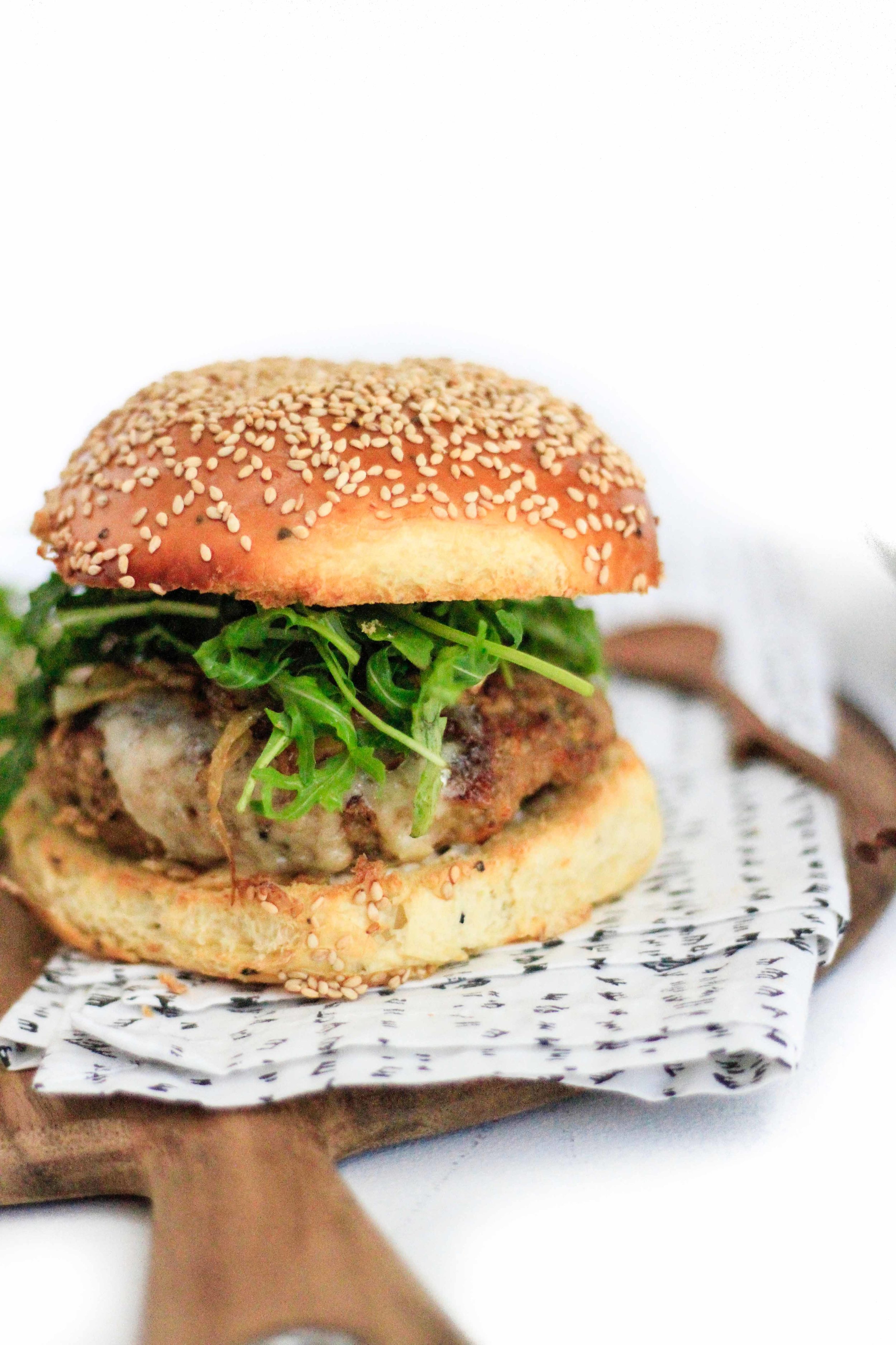 caramelized onion turkey burger