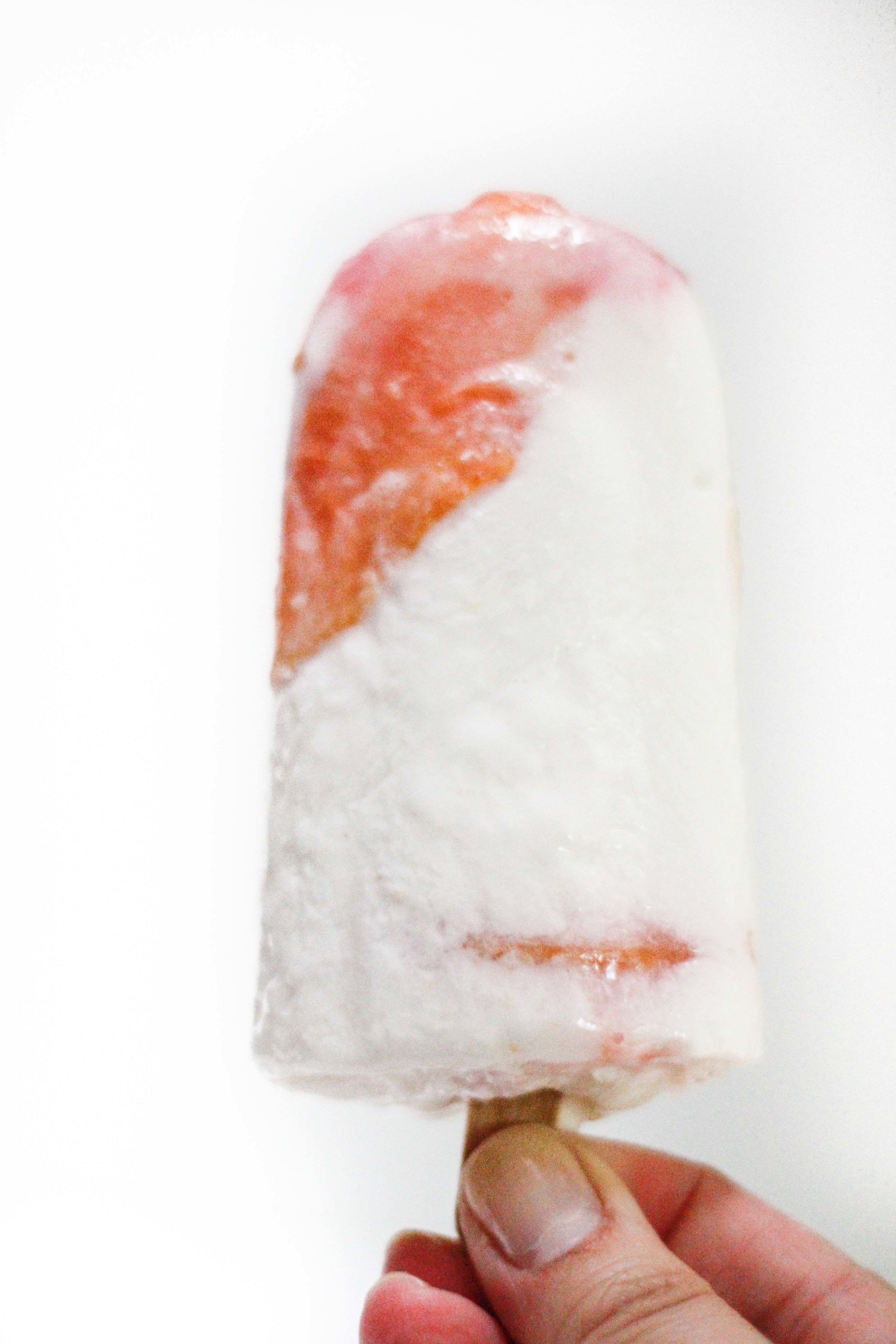 Peachy Yogurt Popsicles