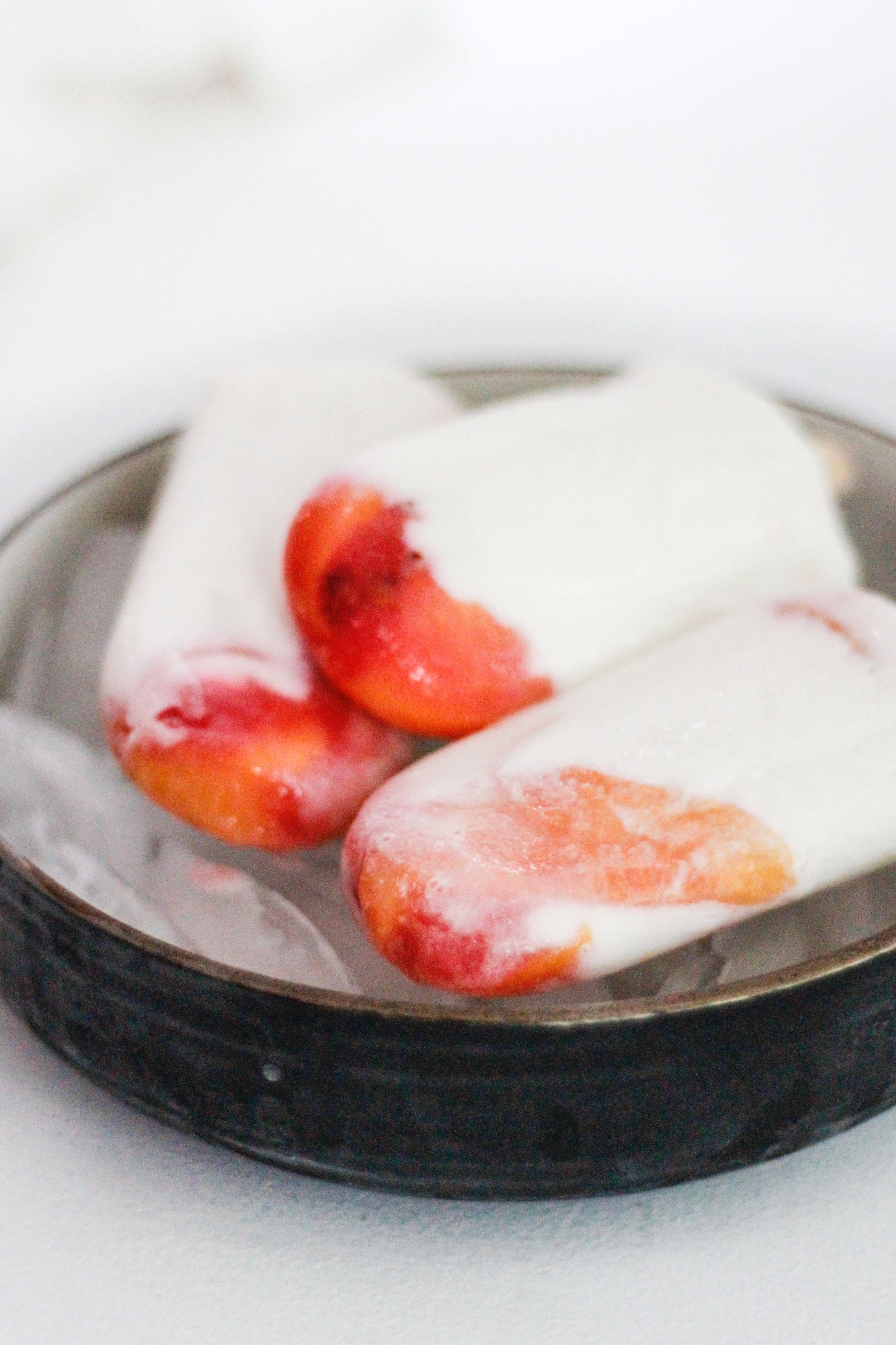 Peachy Yogurt Popsicles