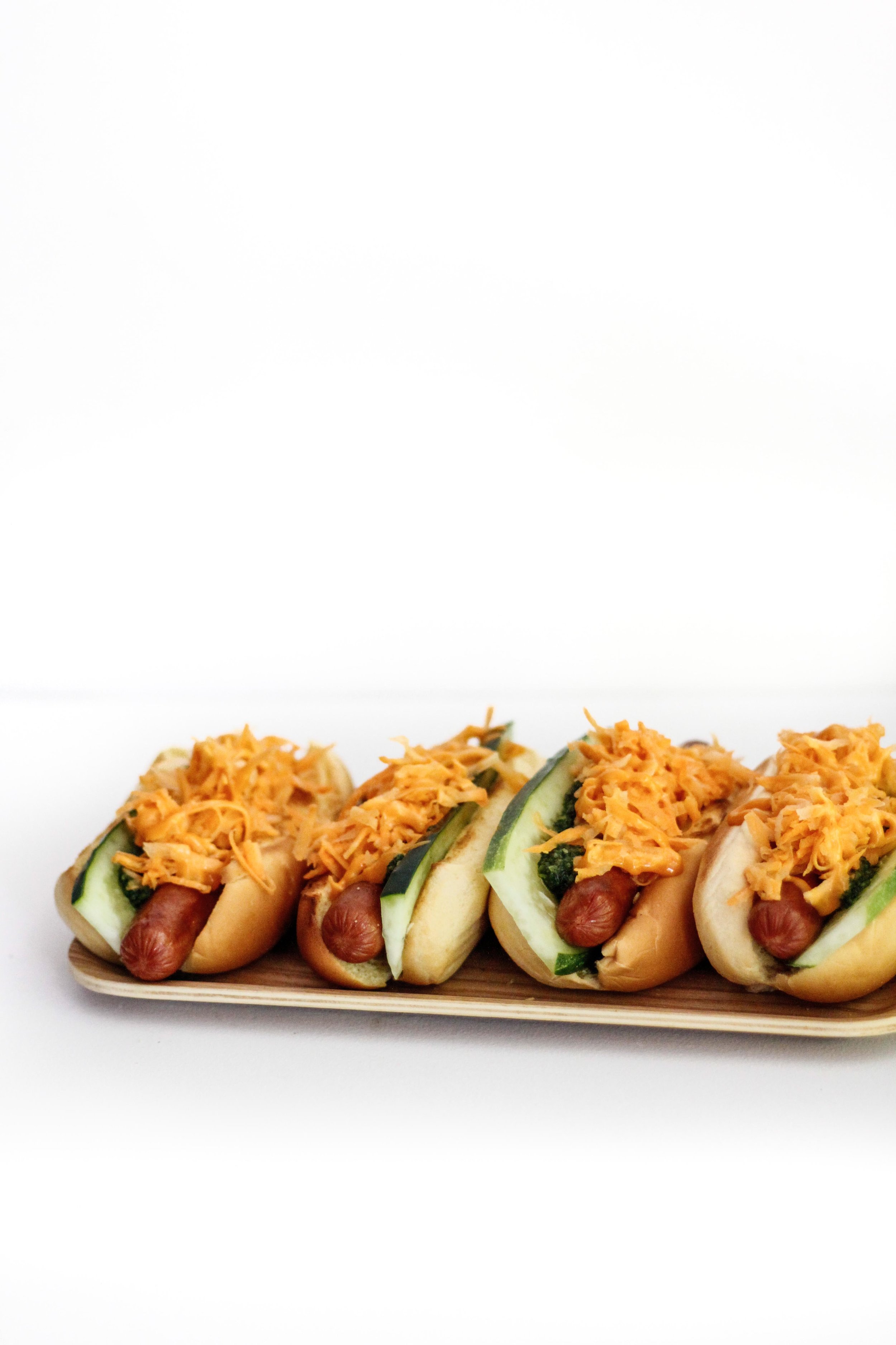 Banh mi-style hot dogs