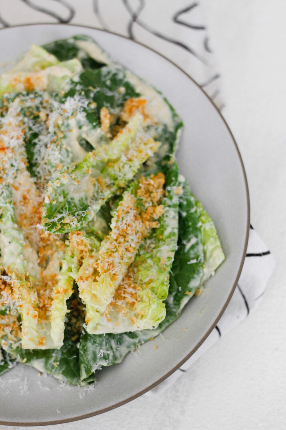 Tahini caesar with toasted sesame crumbs