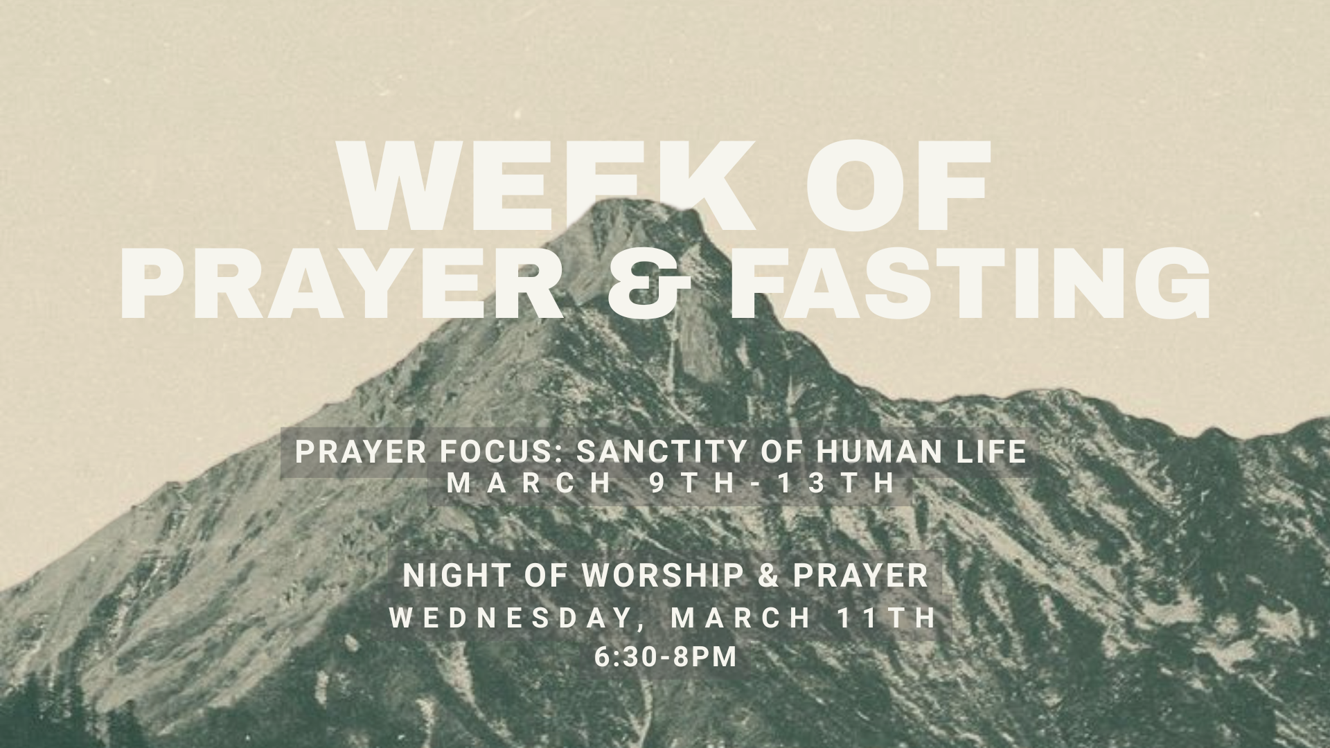 Week Of Prayer And Fasting