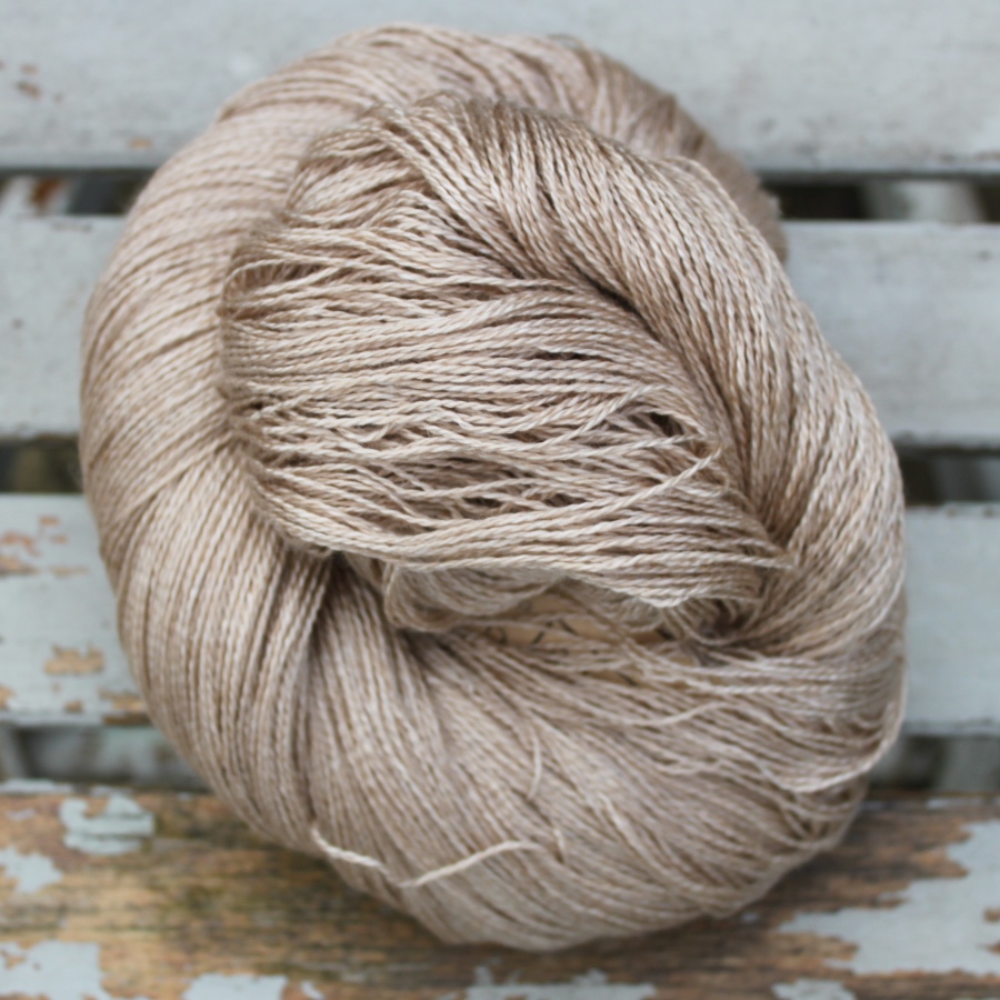 Product Details, OmShanti White - 100% White Eri (Wild Silk) Yarn, 20/2  lace weight, Natural (Undyed), Yarns - Undyed